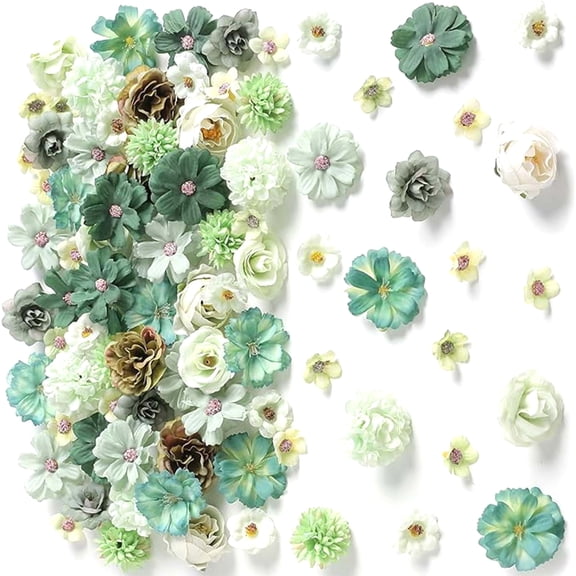 80Pcs Artificial Flower Buds 25-43mm Multi-Use for Cake Decoration, Hair Clips, Wedding Table Settings & Floral