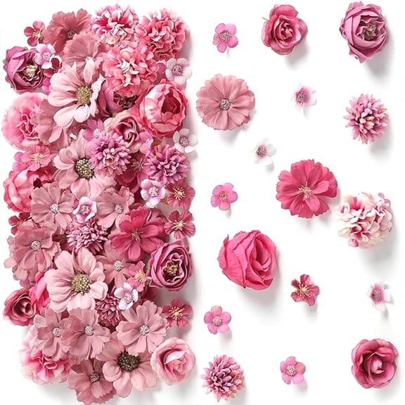 80Pcs Artificial Flower Buds 25-43mm Multi-Use for Cake Decoration, Hair Clips, Wedding Table Settings & Floral