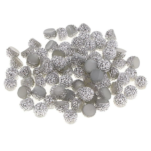 80Pcs Crystal Rhinestones Flatback Buttons Embellishments Cabochons Beads DIY for Jewelry Making,Wedding, Clothes, Hair Accs and Sew Craft Projects