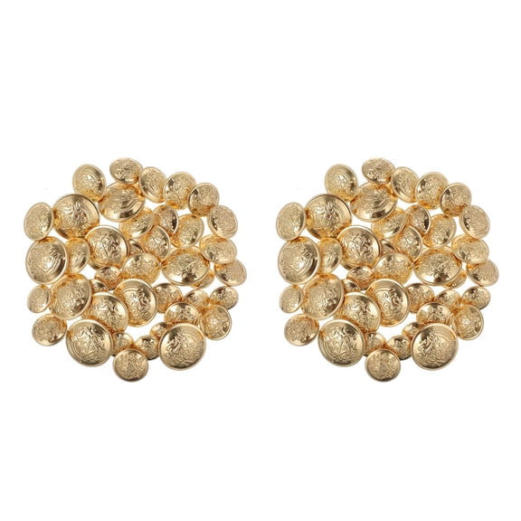 Golden Vintage Brass Buttons for Shirts Hats Sweaters Decoration 80Pcs
