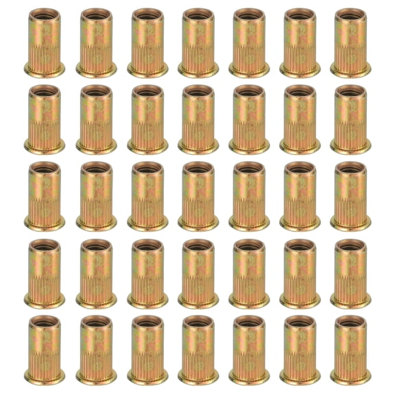 80Pcs M8 x 21mm Rivet Nut Carbon Steel Rivet Nut Tool Hardware Nuts Zinc-Plate