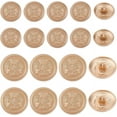 thumbnail image 1 of 80Pcs Metal Blazer Buttons Crown Badge Brass Flat Round Buttons 15mm 20mm Antique Suits Button Set for Blazer Suits Coats Uniform and Jacket - Matte Rose Gold, 1 of 9