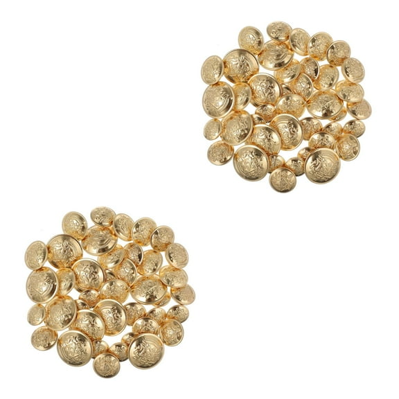 80Pcs Sewing Buttons Vintage Brass Buttons Present Clothing Accessories