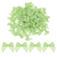 thumbnail image 1 of 80Pcs Mini Gingham Ribbon Bow 1" Checkered Fabric Satin Ribbon Bows for Craft DIY Hair Bow Sewing Green and White, 1 of 5