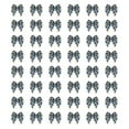 thumbnail image 1 of Uxcell 80Pcs Mini Gingham Ribbon Bow 1" Checkered Fabric Satin Ribbon Bows for Craft DIY Navy Blue Cream, 1 of 4