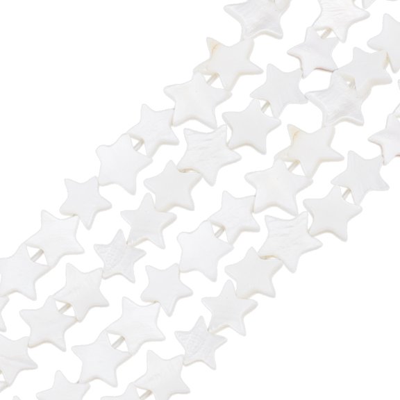 80Pcs Natural Cultured Freshwater Beads Natural Shell Star Beads Shells Craft Bead Ocean Starfish Sea Bead DIY