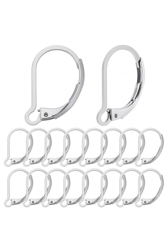 80Pcs Stainless Steel Earring Hooks Leverback Earwires French Dangle Earwires Smooth to Open and Close Earring Findings Clasp DIY Jewelry Making