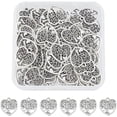 thumbnail image 1 of 80Pcs Tree of Life Heart Pendants Alloy Heart Charms Hollow Heart Pendants Love Family Tree Charms Tibetan Antique Silver Charms for DIY Bracelet Jewelry Making, Hole: 1mm, 1 of 7
