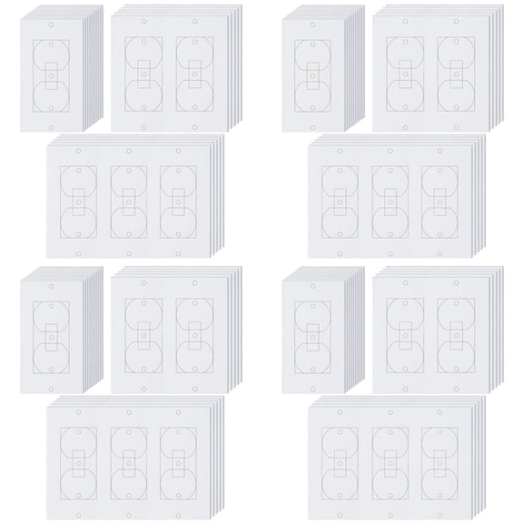 80Pcs Wall Insulation Outlet Insulators Sealers,Electrical Outlet Insulation Pads for Wall, Light, Switch Socket