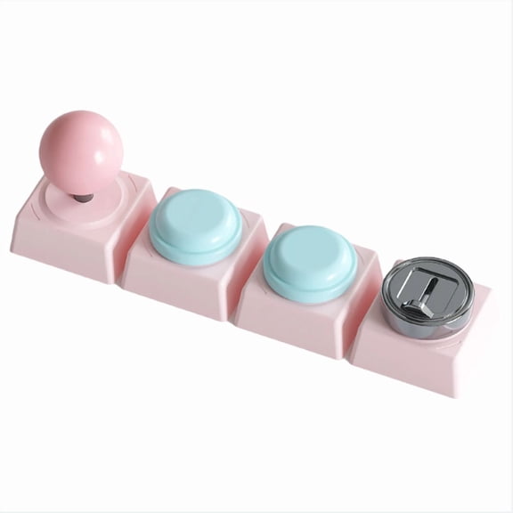 80Retros Game Boy Style Pink Candy PBT Keycap Set, Retro Gaming Keycaps for Mechanical Keyboard, 140 Keys Full Set