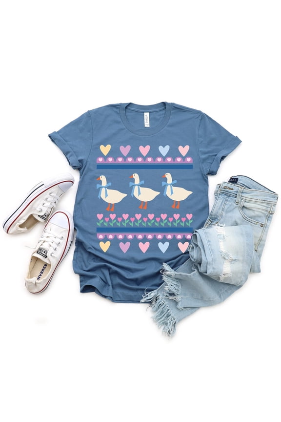 80S Goose Graphic Tee: Cottagecore Unisex T-Shirt All Size S-5Xl