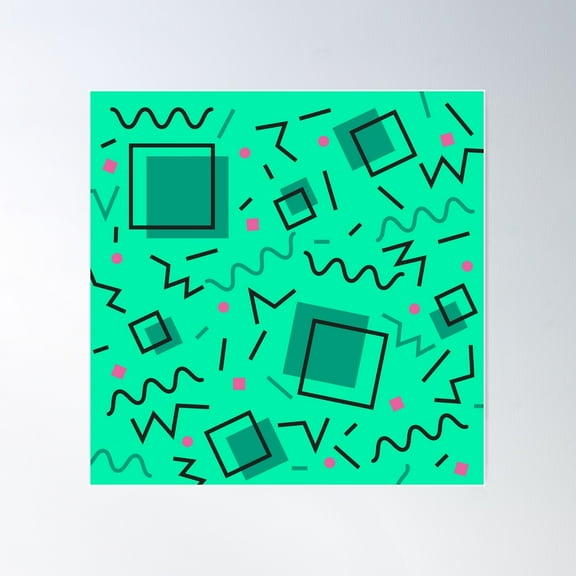 80S Mint Poster Wall Art, Modern Wall Decor For Living Room Bedroom, 30x30 UNFRAMED