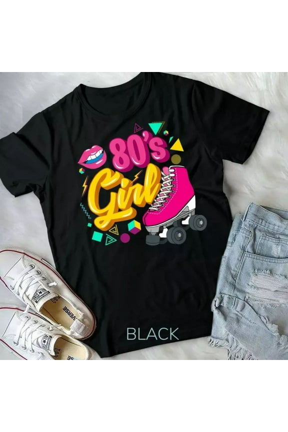 80S Party Theme Party Outfit Costume Vintage Retro 80'S Girl Unisex T-Shirt Unisex S-5XL Hot Trending Shirt, Vintage Birthday Gift