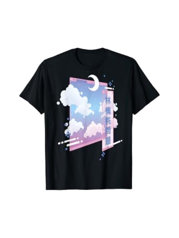 80S Retro Vaporwave | Pastel Goth Soft Grunge | Kawaii Moon T-Shirt