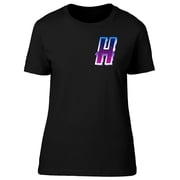 80S Style Retro H Letter Tee Mens -Image by Shutterstock