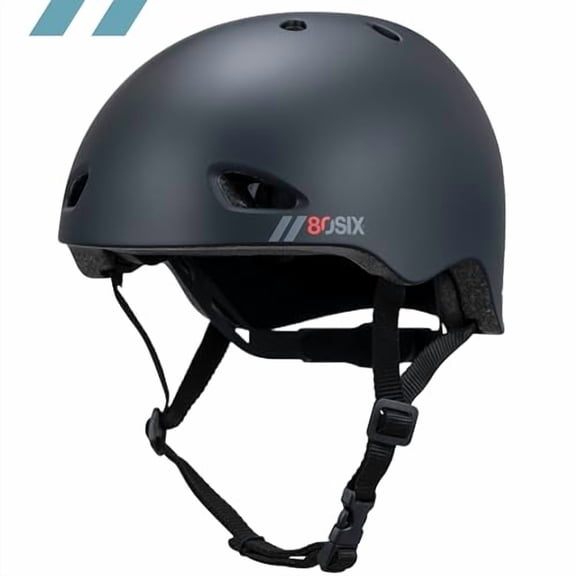 80SIX E-RIDE HELMET WITH LED 888-E1-BLK-M - BLACK MATTE SIZE M