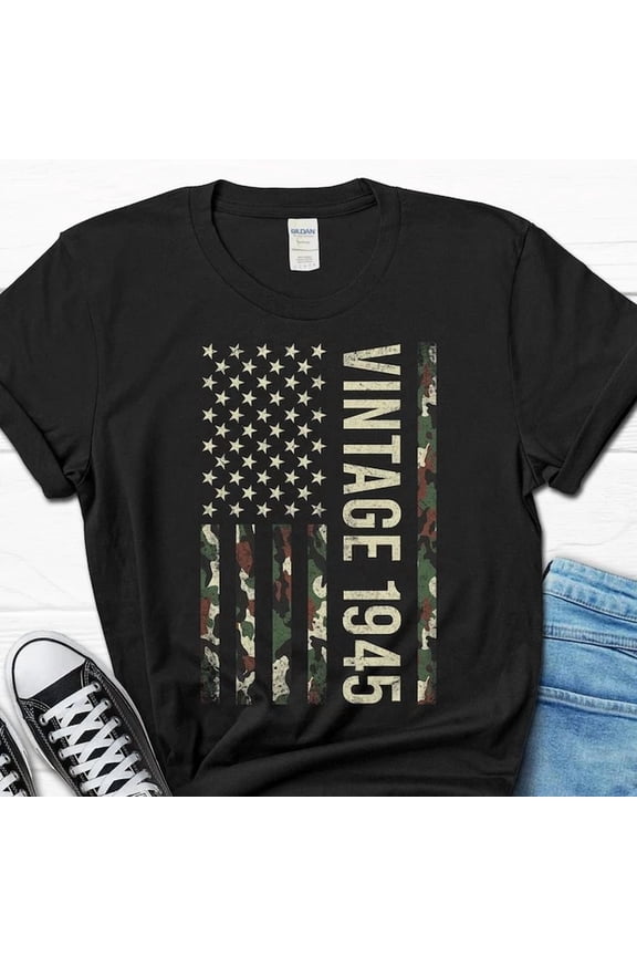 80Th Birthday Tee For Him, 80 Year Old Dad Shirt, Born In 1945 Husband Men', Unisex T-Shirt