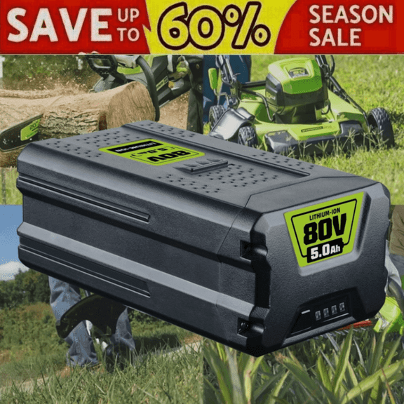 80V 5.0Ah GBA80200 Replacement for Greenworks 80V Battery GBA80250 GBA80400 Series Cordless Power Tools