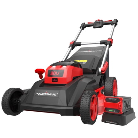 80V Cordless Lawn Mower with 5 Cutting Height, Adjustable Speed