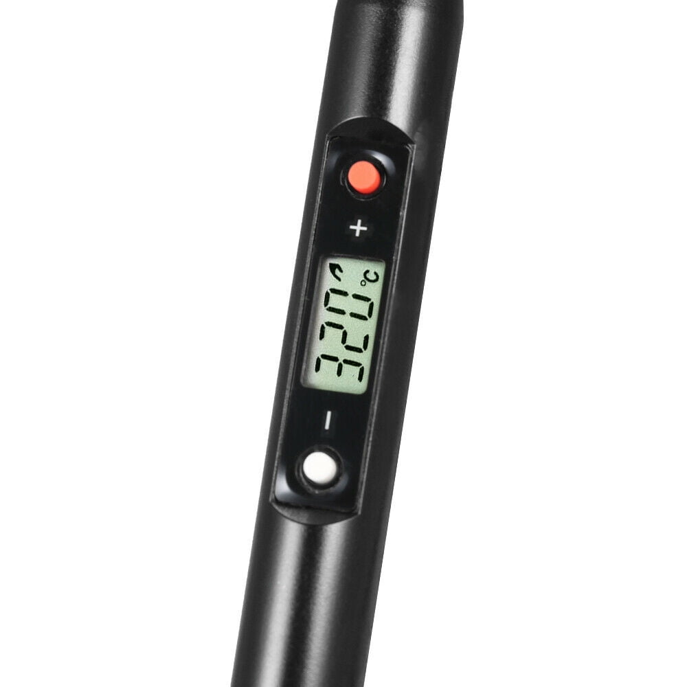 80W 110V Soldering Iron Welding Tools Electric Digital Solder Wire Tweezers(Black)