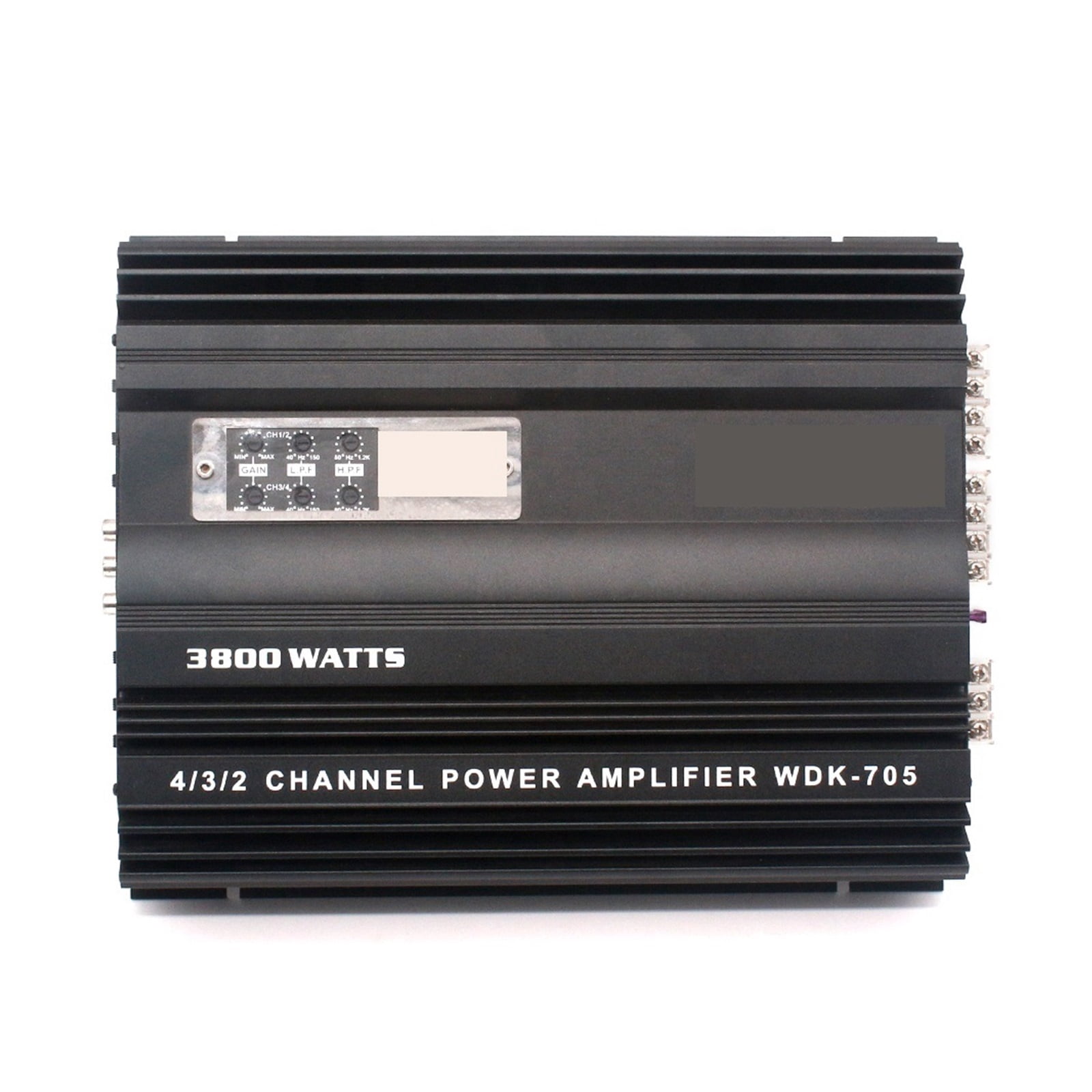 80W*4 12V Car Amplifier MAX 3800W Professional High Power Classs AB Car Amplifier 4 Channel ,Bass & Treble Control