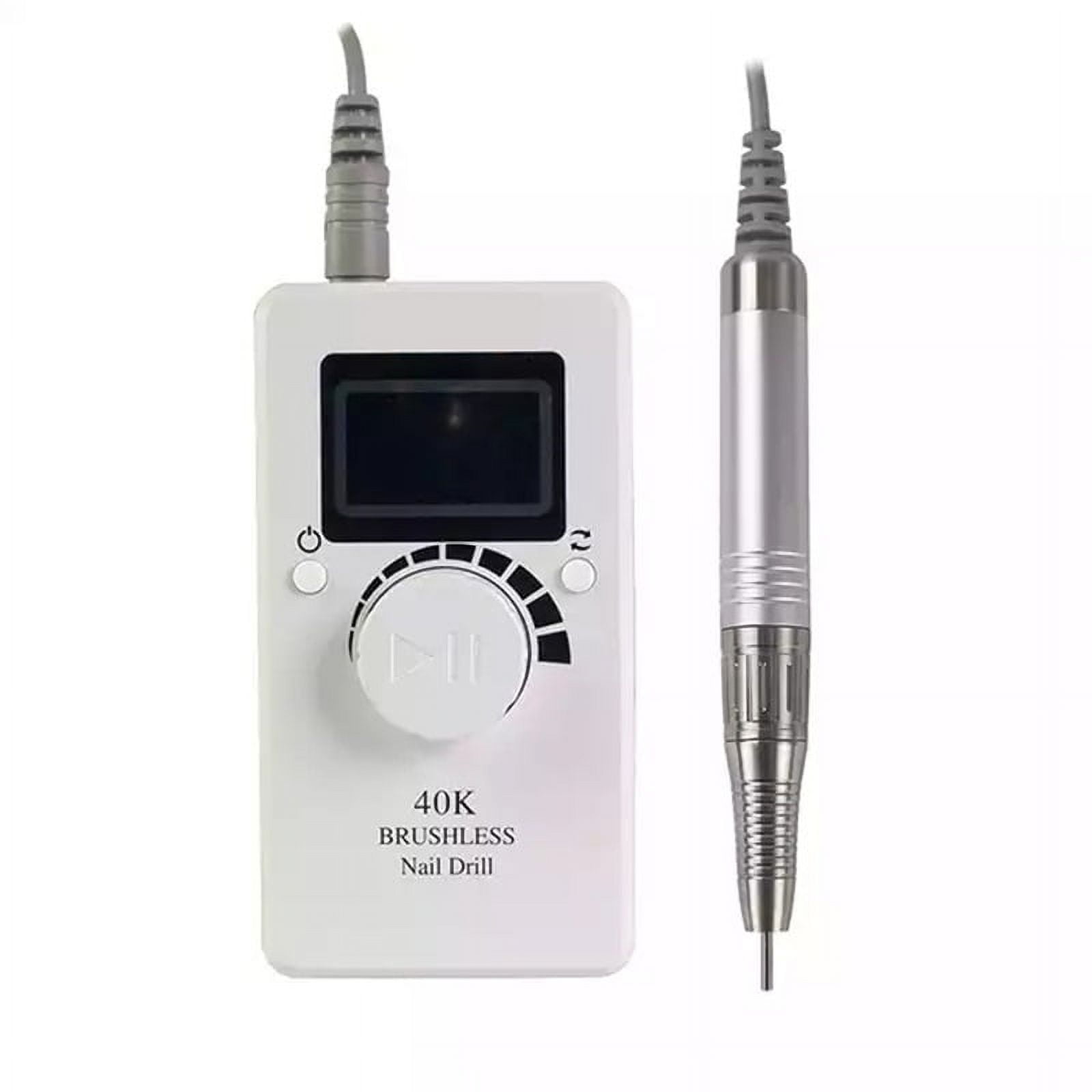 80W 40000rpm 2LCD Display Electric Manicure Machine Pedicure Tool Pro Cordless Brushless Motor Nail Drill Equipment For Manicure ,Low Noise