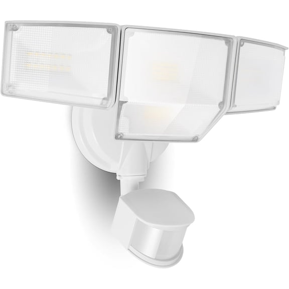 80W 9000LM LED Security Light Hardwire Motion Sensor Outdoor Lights, 4 Head LED Flood Lights Outdoor 5000K Daylight, IP65 Waterproof, Motion Detected Lights for Outside, Garage, Yard (Black)