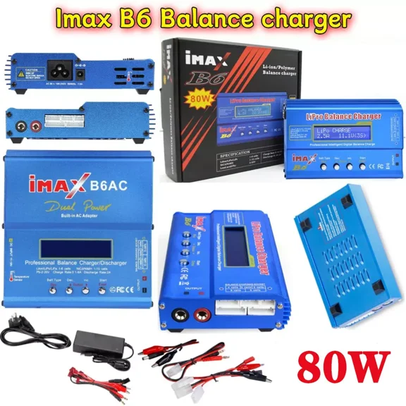 80W Battery Charger iMAX B6 Lipo NiMh Li-ion Ni-Cd Digital RC Balance Charger US