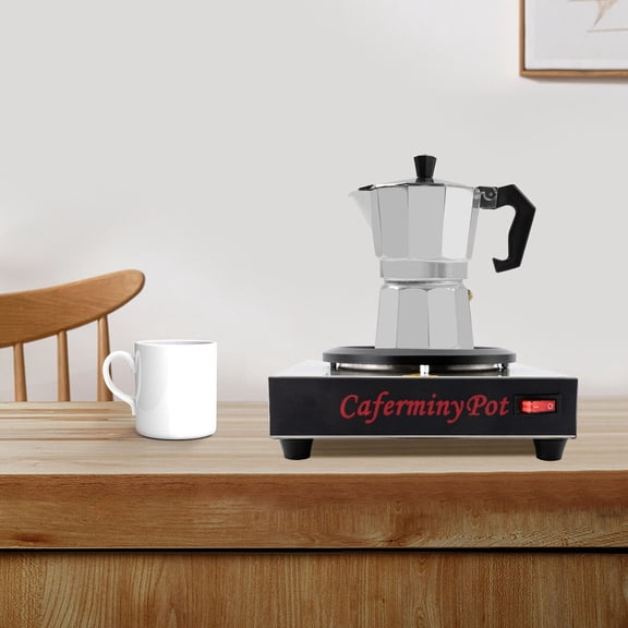 80W Commercial Coffee Warmer Multifunctional Electric Heating Plate Furnace Cooking Coffee Heater Mini Stove 17639.2 for Cafes, Lounges, Buffets, Business Events
