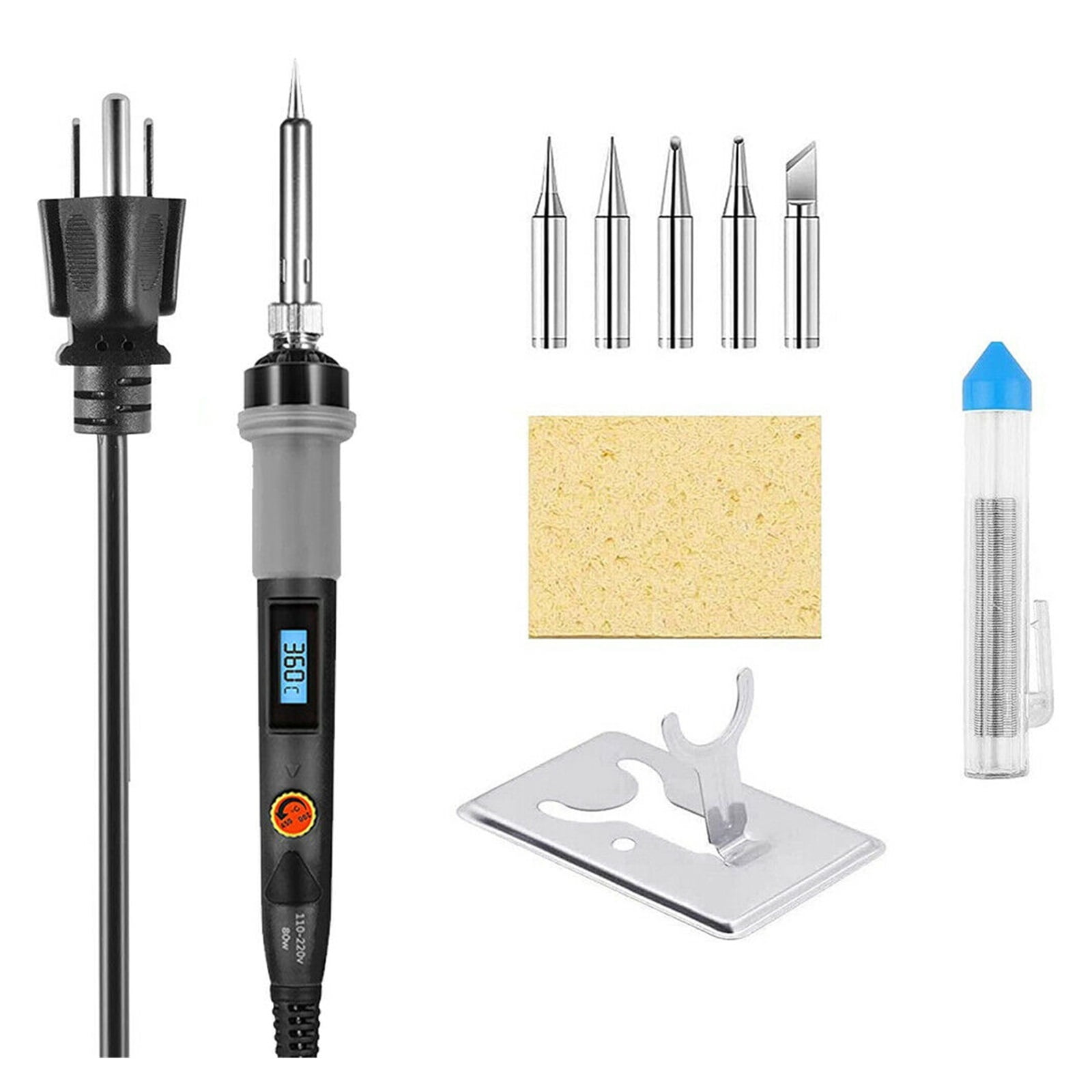 80W Digital Soldering Iron Adjustable Temperature Electric Solder Iron,Rework Station Handle Heat Pencil Welding Repair Tools,Welding Tools