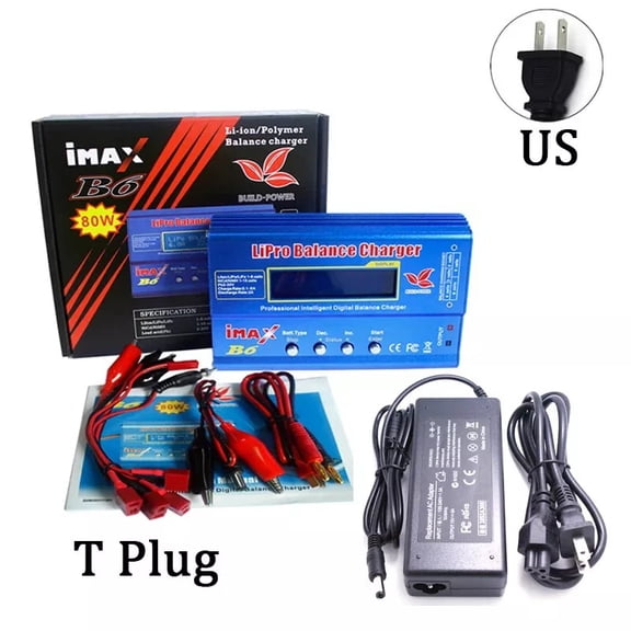 80W Fast Digital Balance Charger for iMAX B6 AC LCD RC LiPo LiFe NiCD Battery