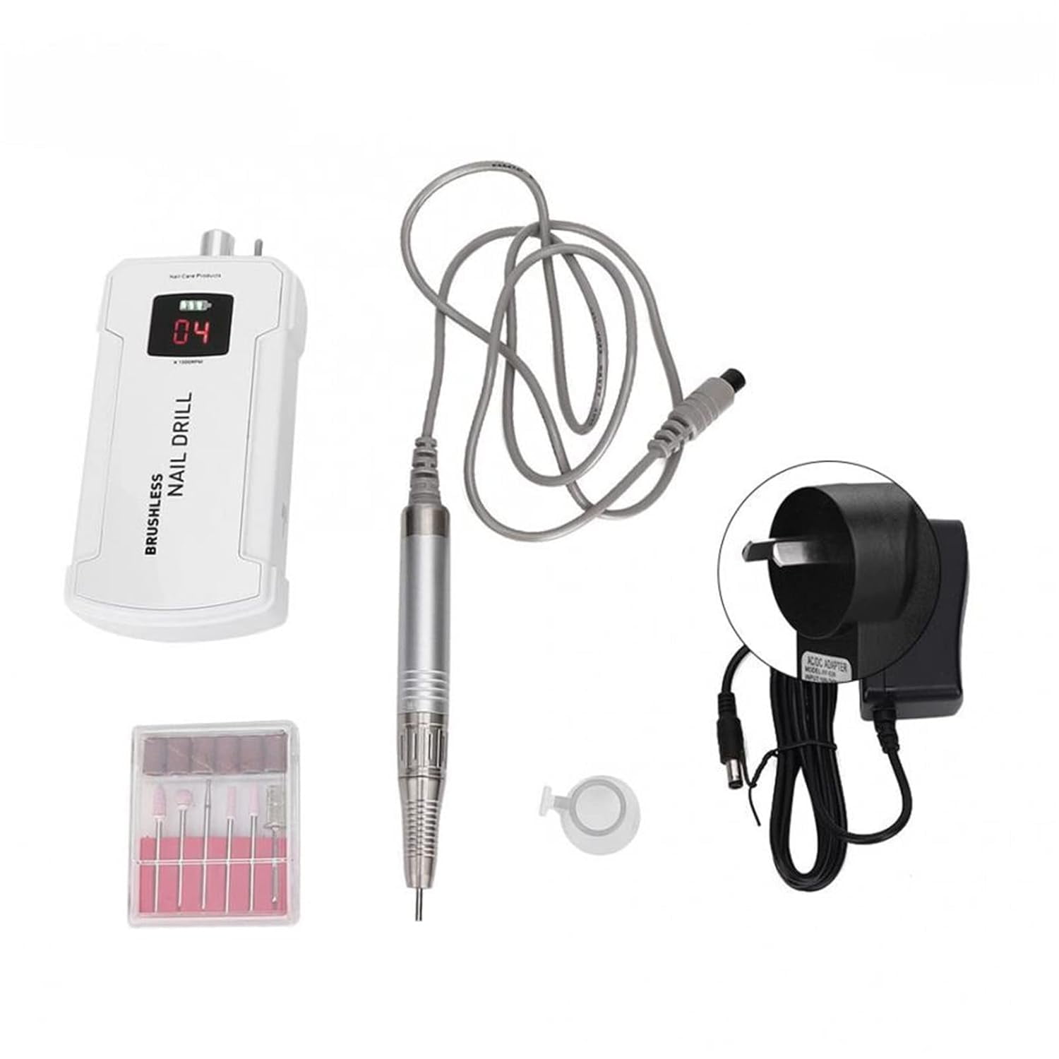 80W Rechargeable Electric Nail Drill 35000RPM Manicure Drill Art Set Machine Mill Cutter Sets Nail Pedicure File Polishing Tool