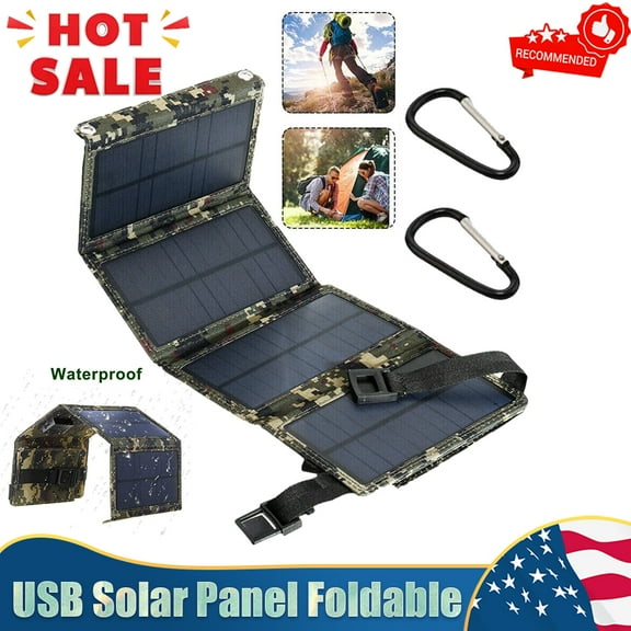 80W Ultra-Thin Solar Panel Foldable - Portable Power Bank Charger for Outdoor Use