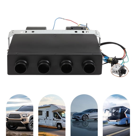 80W Universal Air Conditioning Evaporator, 3 Levels Adjustable Wind Speed Automotive Air Conditioning Evaporator Kit for Cars, RVs, Trucks, Agricultural Vehicles (12V)