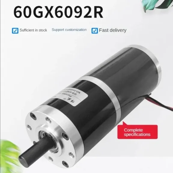 80W high power and high torque DC planetary gear motor 12V/24V positive and negative rotation can speed control low speed motor