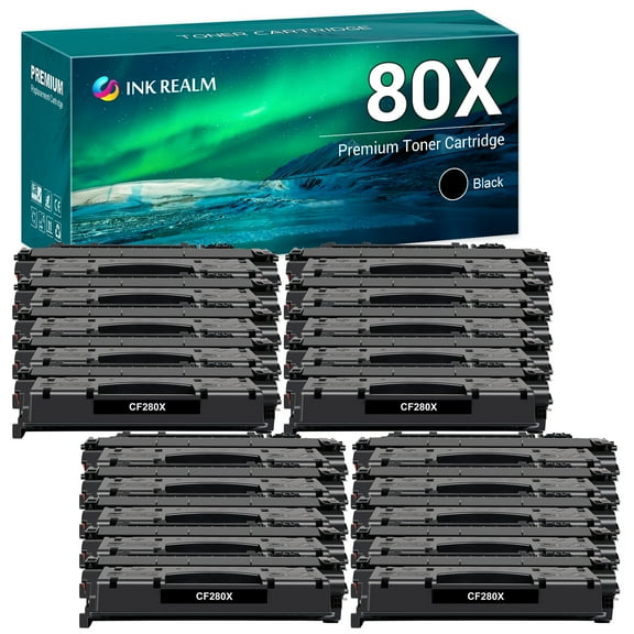 80X 80A Black Toner Cartridges Compatible for HP 80X CF280X 80A CF280A CF280 280 for HP LaserJet Pro 400 M401a M401d M401n M401dn M401 M401dw MFP M425dn M425 Printer Ink 20-Pack