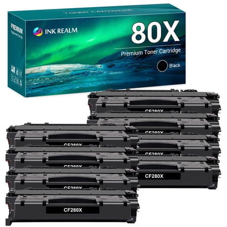 80X 80A Laserjet Toner Cartridges Compatible for HP 80X CF280X 80A CF280A CF280 280 for HP LaserJet Pro 400 M401a M401d M401n M401dn M401 M401dw MFP M425dn M425 Printer Ink Black (8-Pack)