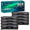 thumbnail image 1 of 80X 80A Laserjet Toner Cartridges Compatible for HP 80X CF280X 80A CF280A CF280 280 for HP LaserJet Pro 400 M401a M401d M401n M401dn M401 M401dw MFP M425dn M425 Printer Ink Black (8-Pack), 1 of 7