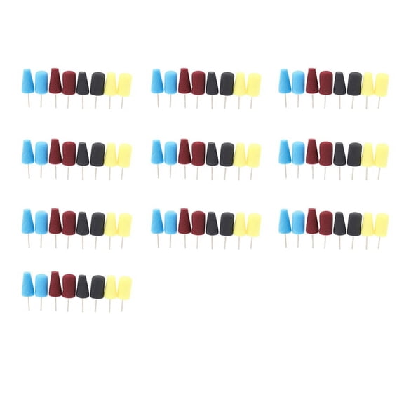 80X Buffing Polishing Wheel Car Polish Buffing Shank Polishing Sponge Cone Metal Foam Pad Car Maintenance Cleaning Tool,40 x cones (10 for each color) 40 x cylindrical shapes (10 for each color)