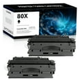 thumbnail image 1 of 80X Toner Cartridge CF280X 2 Pack Compatible CF280XD Replacement for HP 80X CF280X 80A CF280A Toner Cartridge for HP Pro 400 M401A M401D M401N M401DNE MFP M425DN Printer Black, 1 of 7
