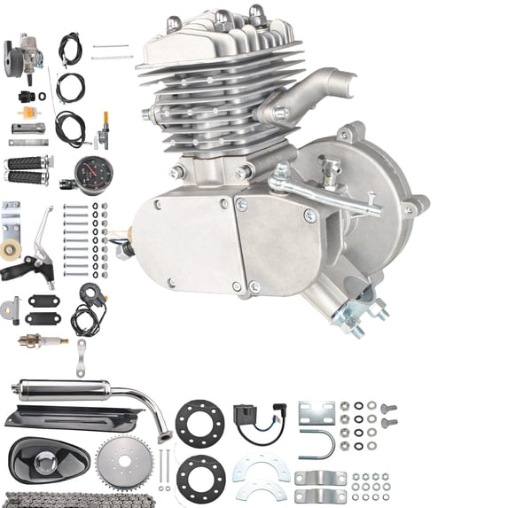 80cc 2-Stroke Bicycle Engine Kit, Motorized Bike Motor Conversion Kit ...