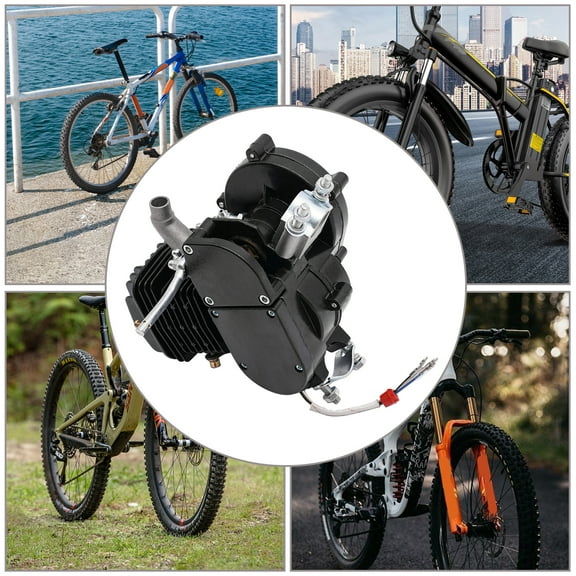80cc 2-Stroke Gas Bike Engine High Power Motorized Bicycle Engine Kit, Air-Cooled Petrol Engine 6500RPM, Incomplete Kit