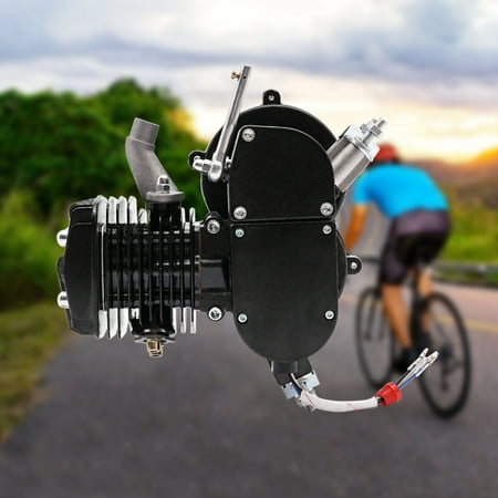 80cc Bicycle Engine Bike Motor 2-Stroke Motorized Bicycle Motor 5.5HP Durable Black