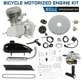 80cc Motorized Bicycle Engine Kit 2.20kW Power 6000r min Max Speed 38km h Top Speed with Speedometer Black