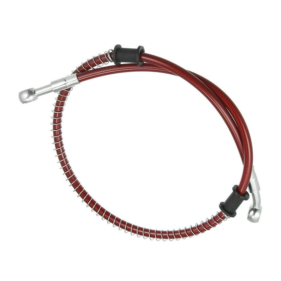 80cm 31.50" 10mm Motorcycle Braided Brake Clutch Oil Hoses Line Pipe Clutch Throttle Gas Line Fuel Pipe Red
