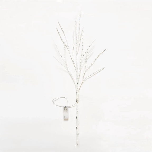 80cm 50 LED White Birch Branch Light, Warm Glow Twig Illuminated Garland, Natural Bark Textured Lit Branch For Indoor Home Cozy Ambient Decor Layout