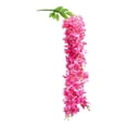 thumbnail image 1 of 80cm Artificial Lilac Hanging Flower Vines, Dense Trailing Floral Garlands Fake Flower Greenery,Non-Fading UV-Resistant Vines for Wall Wedding Arch Balcony Home Indoor Outdoor Decor,rose red, 1 of 9