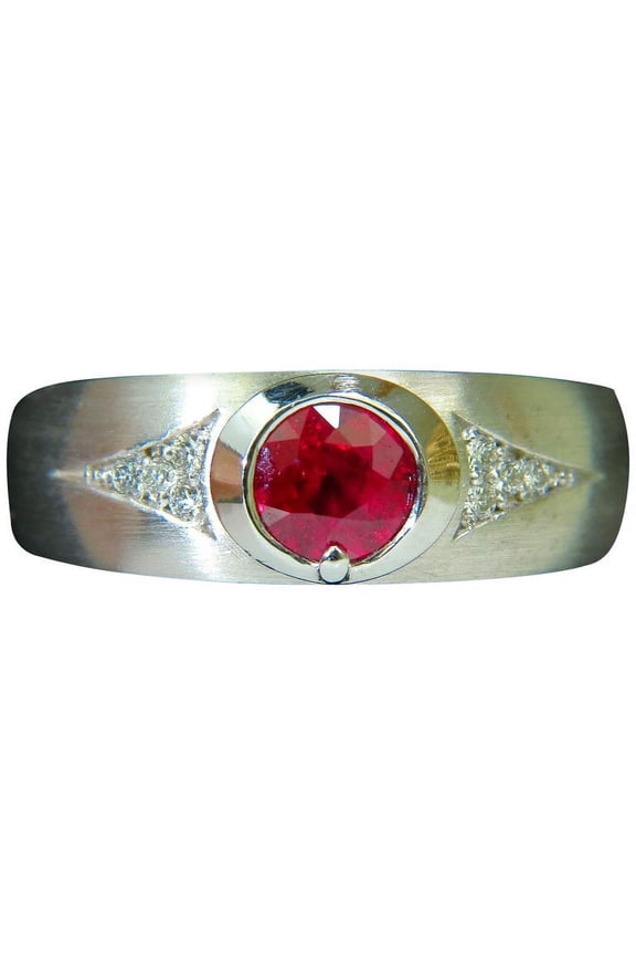 .80ct 14KT NATURAL FINE GEM RUBY DIAMOND RING RUSTIC DECO PRIME