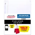 thumbnail image 1 of Five Star 80ct College Ruled Reinforced Filler Paper: 8.5 x 11 Inch White Loose Leaf, 80 Sheets, Stationery & Office Supplies, 1 of 5