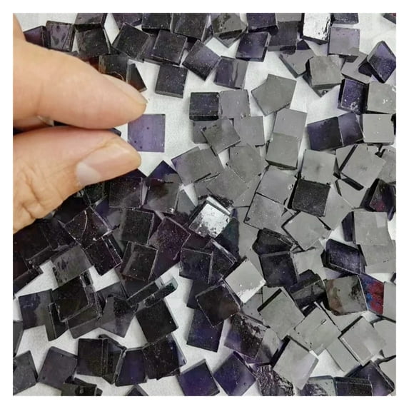 80g/2.82oz(110pcs) 1cm Square Colored Glass Mirror Mosaic Tiles Art Glass Crafts Materials DIY Bulk Mica Decoration